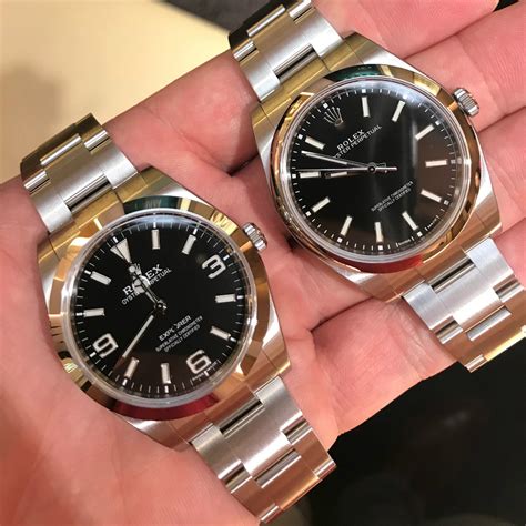 rolex oyster perpetual 39 black vs explorer|Rolex catalog pdf.